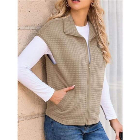 Zip-Up Vest Coat - Picture 2 of 9